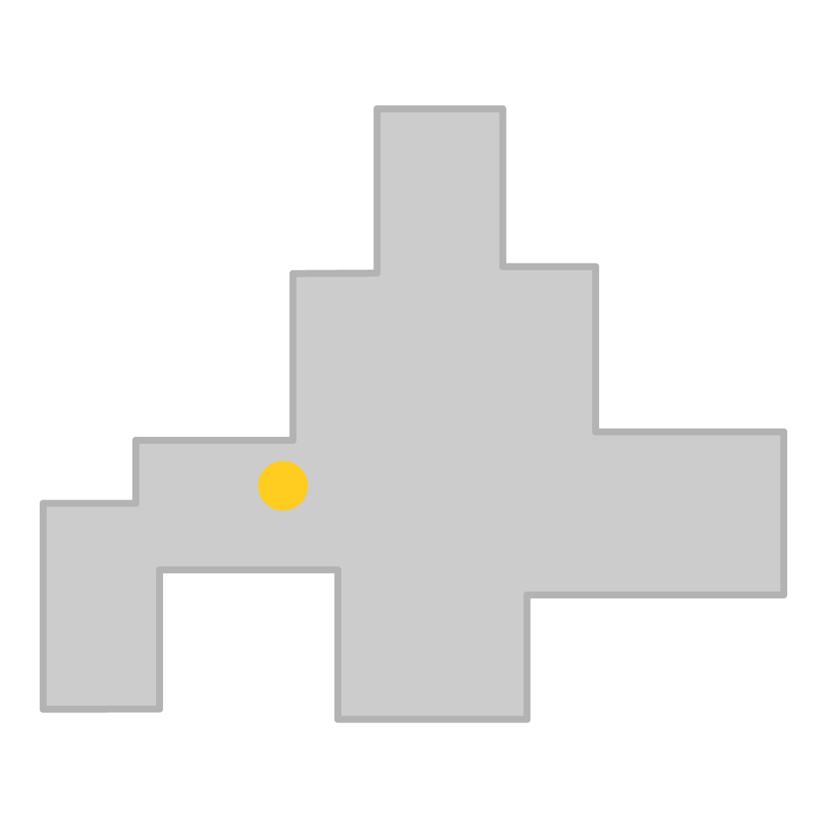 北海道の無料フリーイラスト|簡易・県庁あり・四角(グレー)