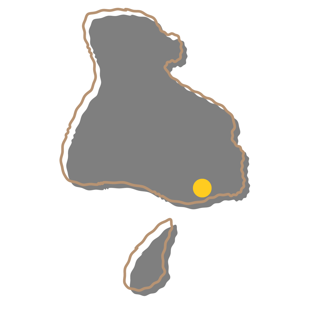 兵庫県の無料フリーイラスト|簡易・県庁あり・イラスト風(黒)
