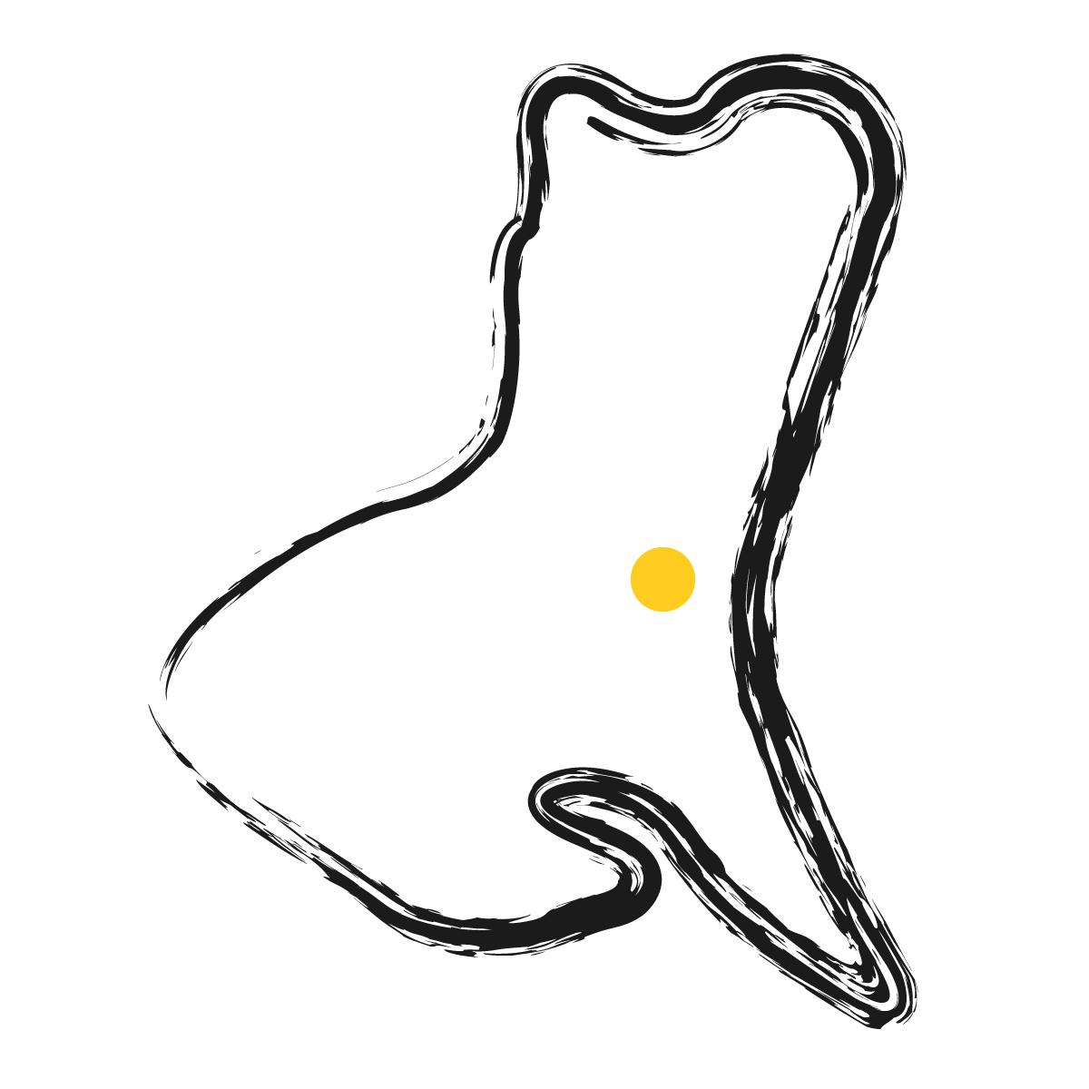 茨城県の無料フリーイラスト|簡易・県庁あり・毛筆(黒)
