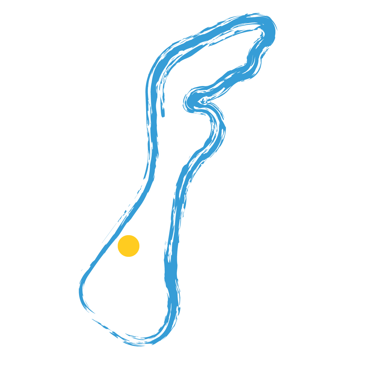 石川県の無料フリーイラスト|簡易・県庁あり・毛筆(青)