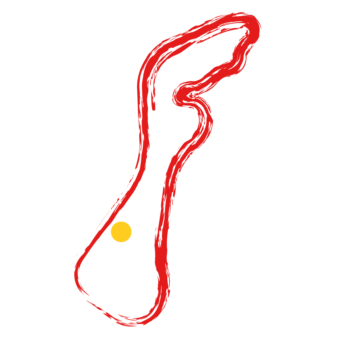 石川県の無料フリーイラスト|簡易・県庁あり・毛筆(赤)