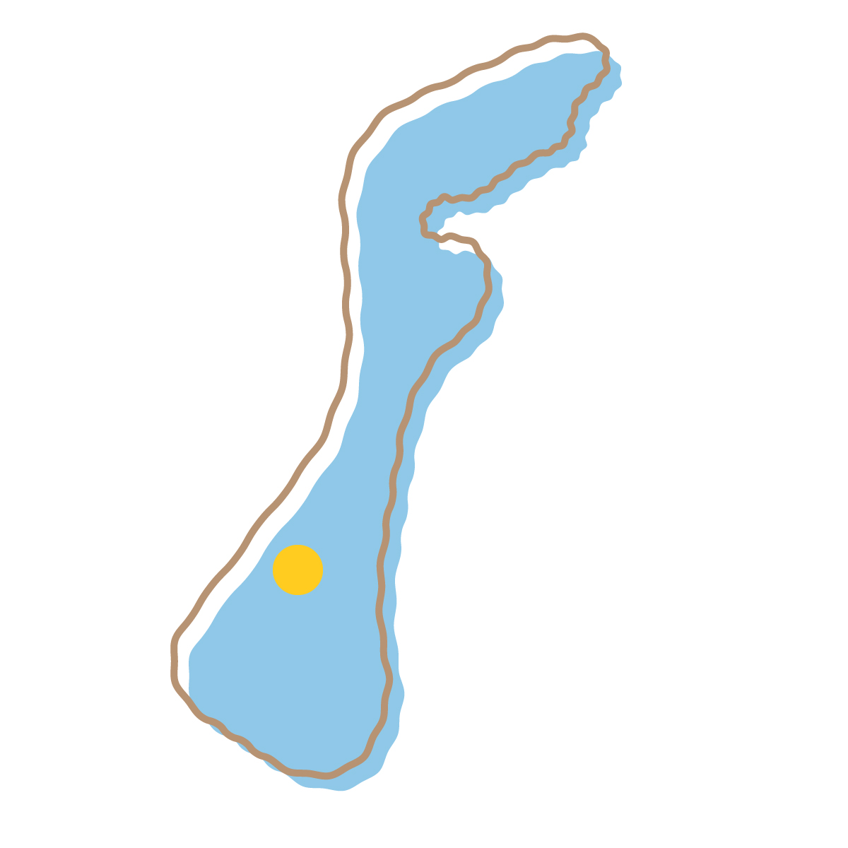 石川県の無料フリーイラスト｜簡易・県庁あり・イラスト風(青)
