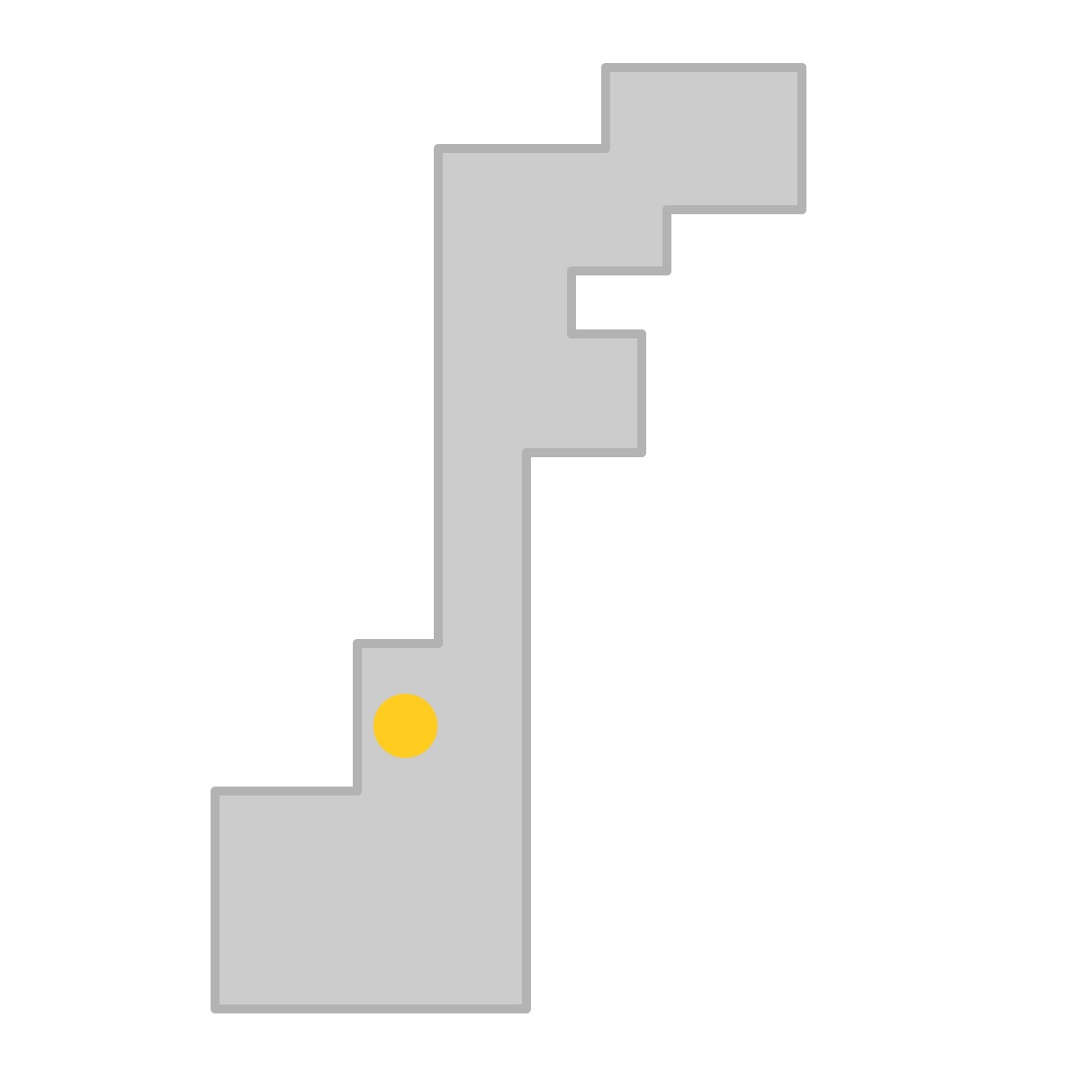 石川県の無料フリーイラスト｜簡易・県庁あり・四角(グレー)