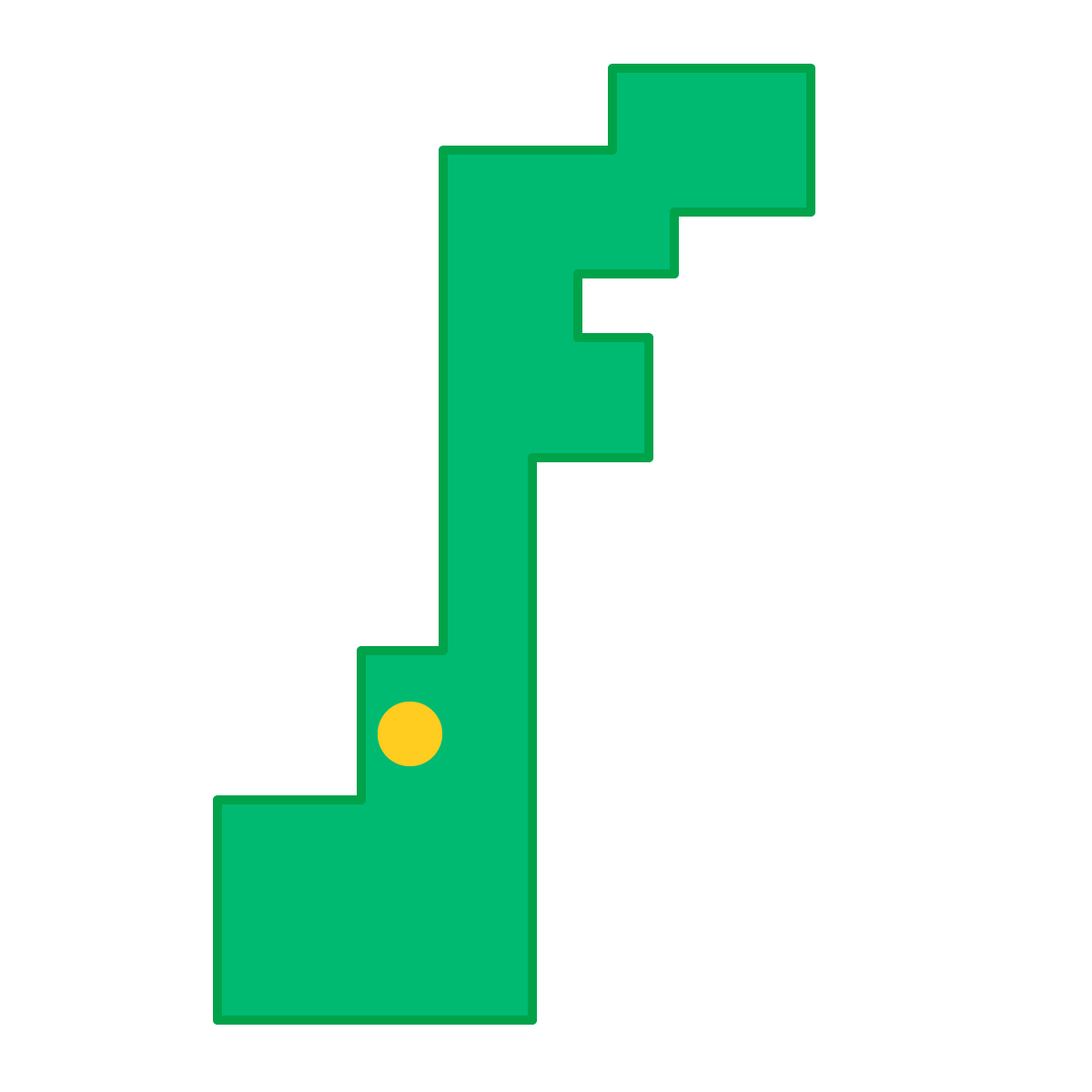 石川県の無料フリーイラスト|簡易・県庁あり・四角(緑)