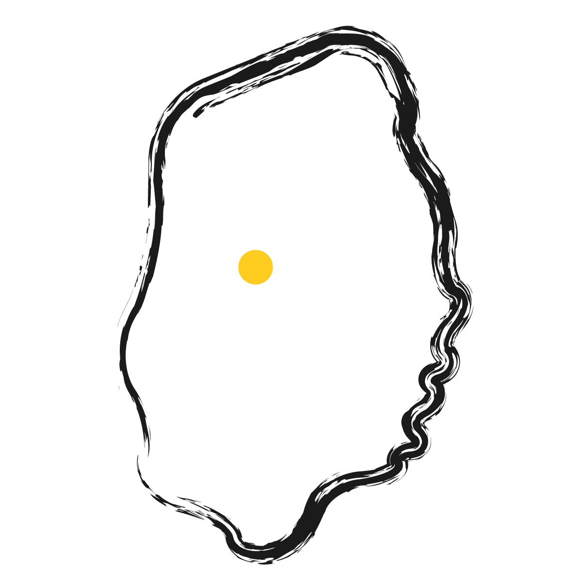 岩手県の無料フリーイラスト｜簡易・県庁あり・毛筆(黒)
