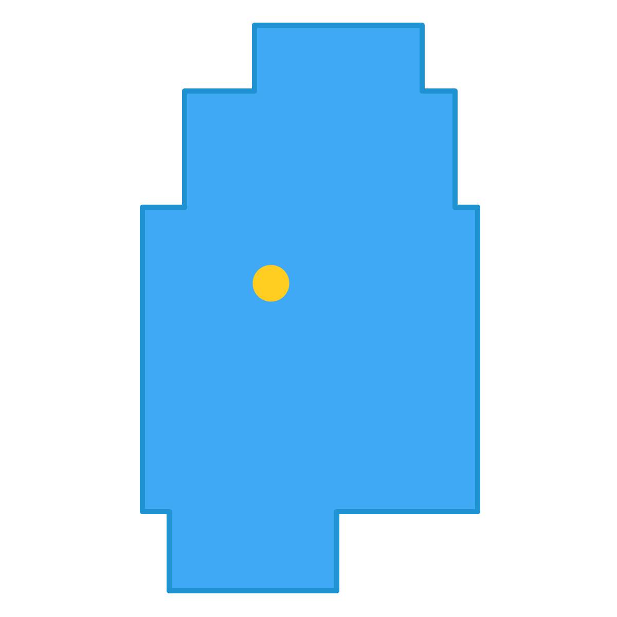 岩手県の無料フリーイラスト｜簡易・県庁あり・四角(青)