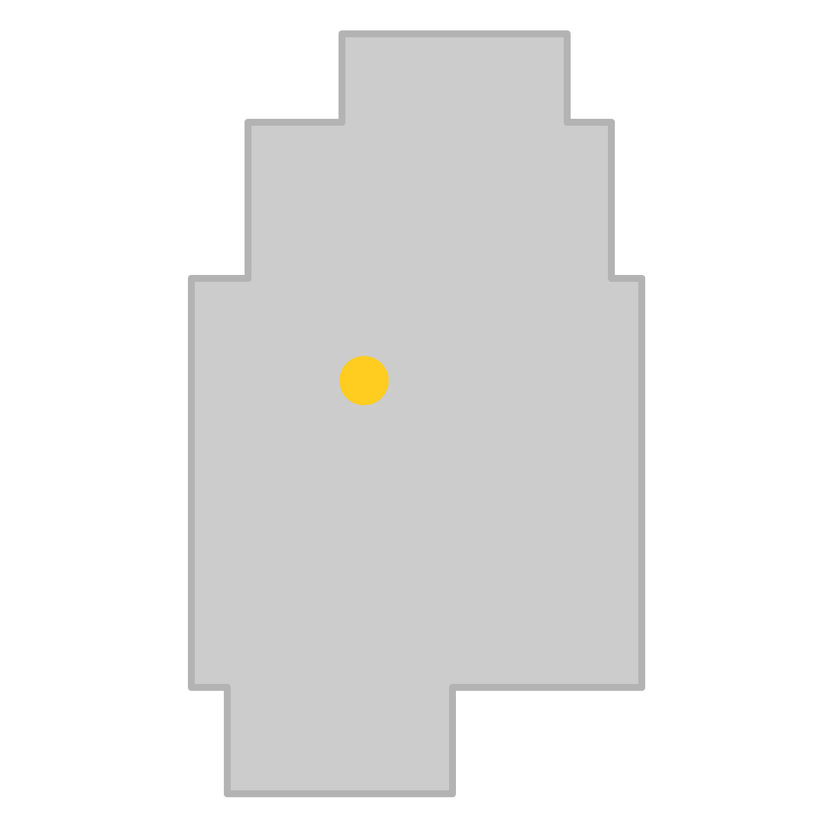 岩手県の無料フリーイラスト｜簡易・県庁あり・四角(グレー)