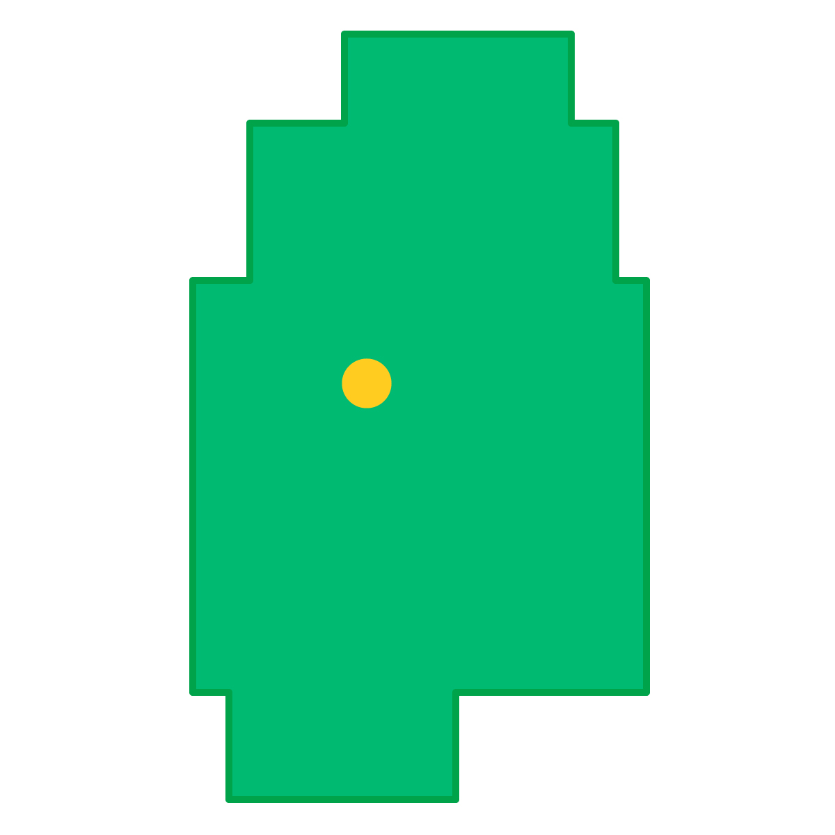 岩手県の無料フリーイラスト｜簡易・県庁あり・四角(緑)