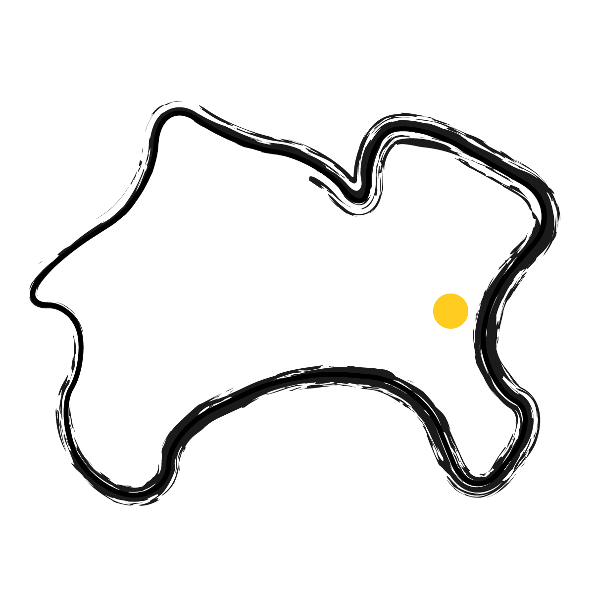 神奈川県の無料フリーイラスト|簡易・県庁あり・毛筆(黒)