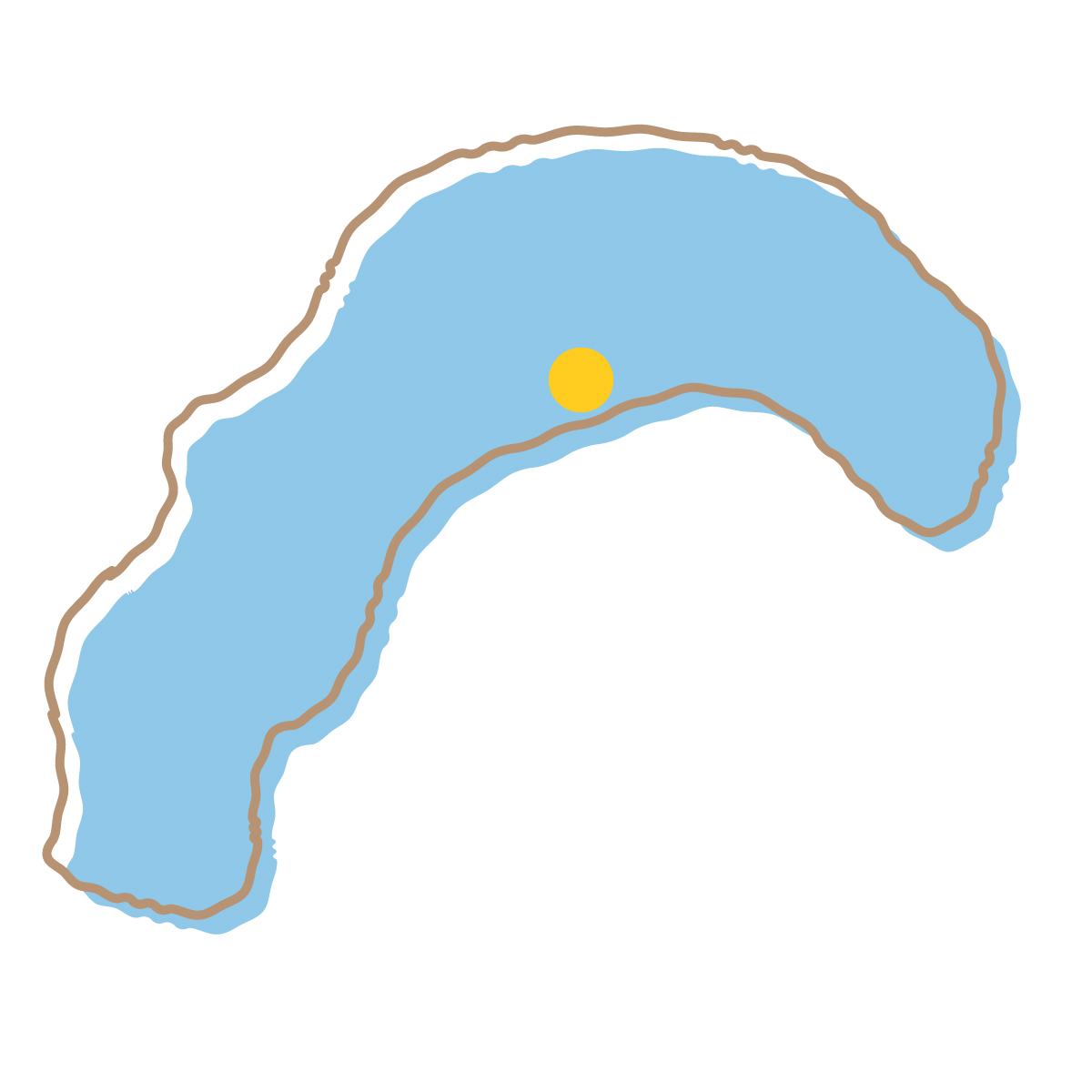 高知県の無料フリーイラスト｜簡易・県庁あり・イラスト風(青)