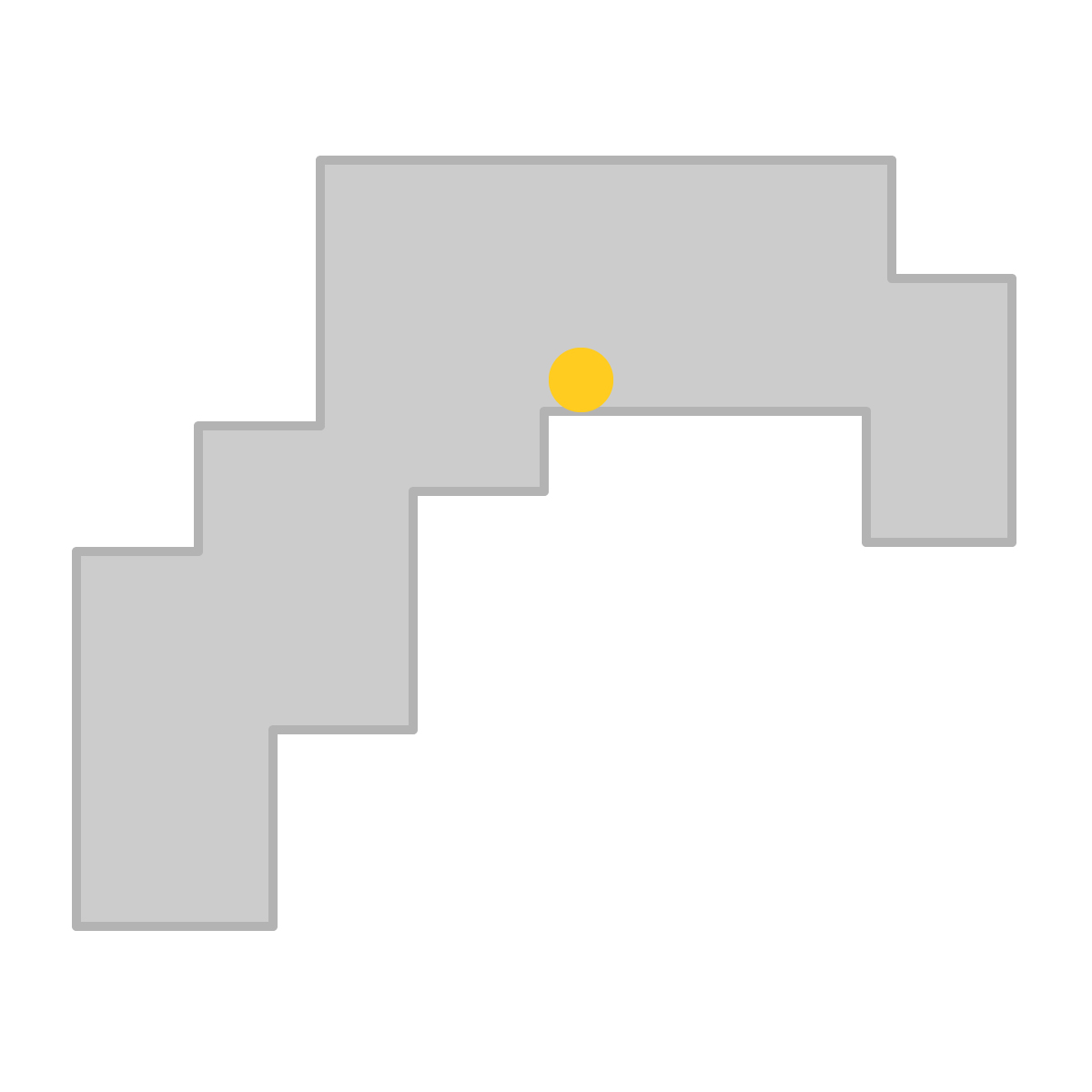 高知県の無料フリーイラスト|簡易・県庁あり・四角(グレー)