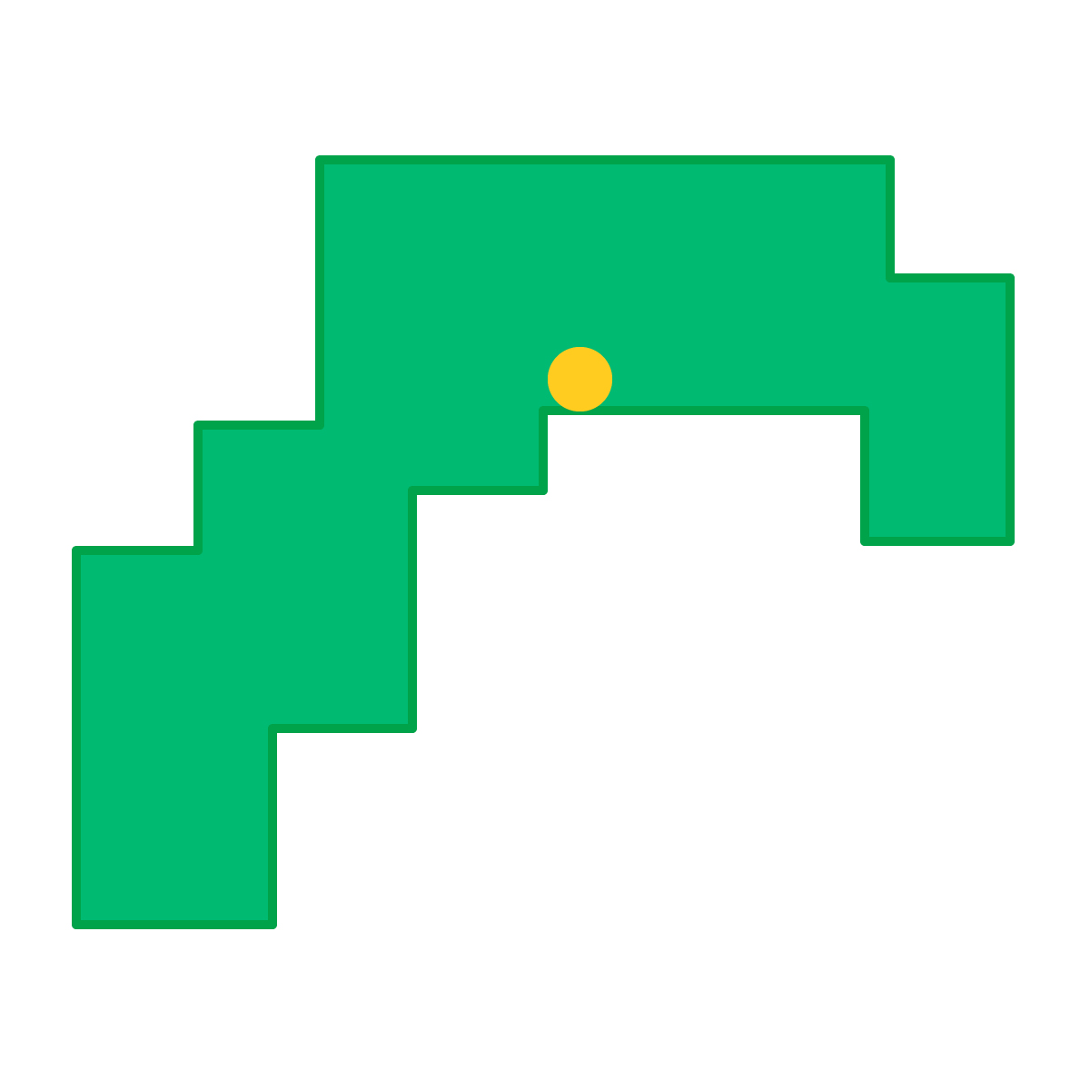 高知県の無料フリーイラスト|簡易・県庁あり・四角(緑)
