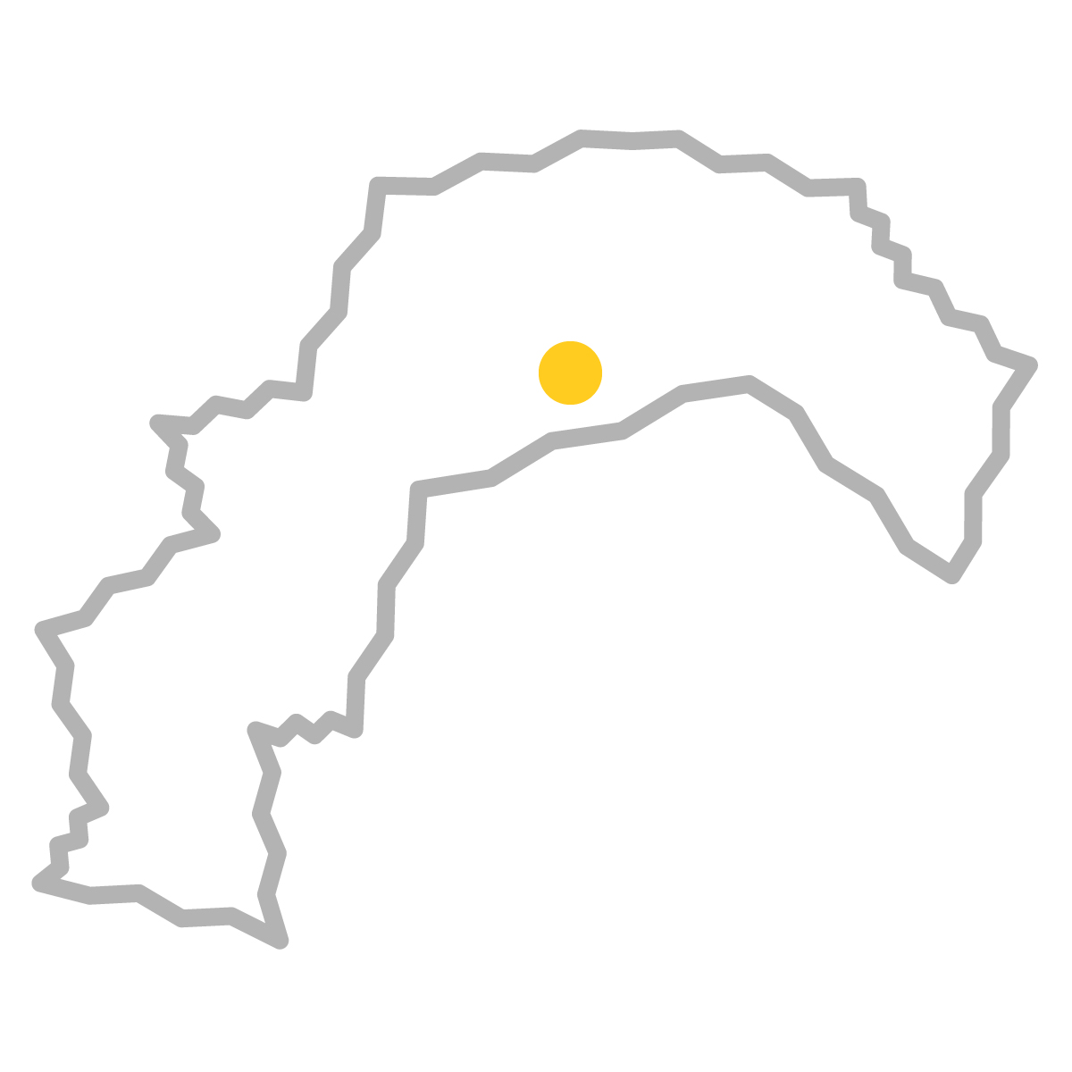 高知県の無料フリーイラスト｜簡易・県庁あり・ジグザグ(グレー)