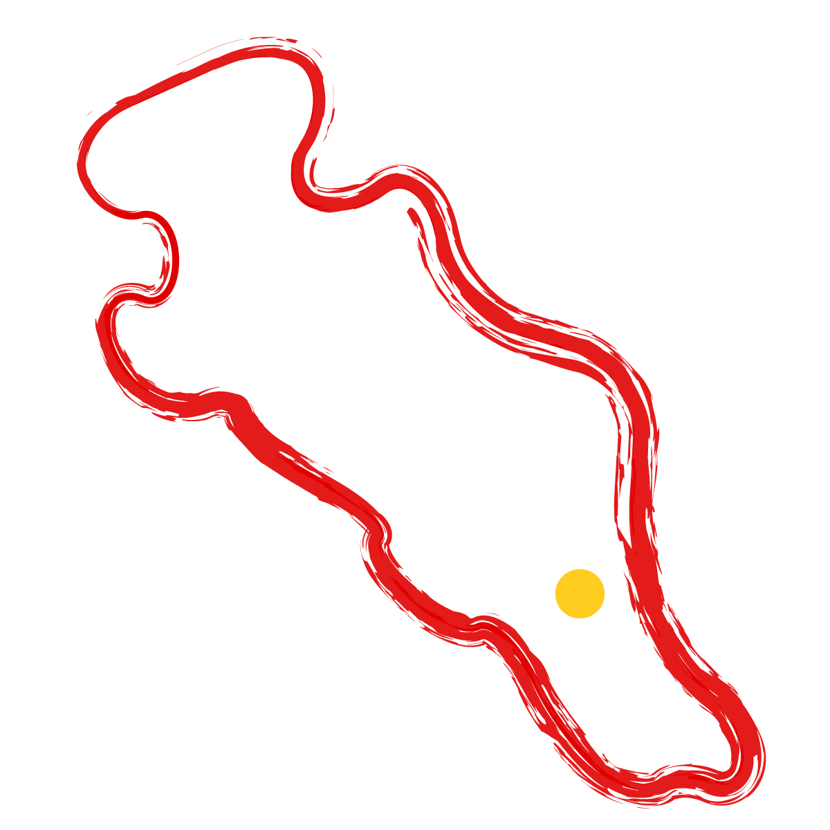 京都府の無料フリーイラスト｜簡易・県庁あり・毛筆(赤)
