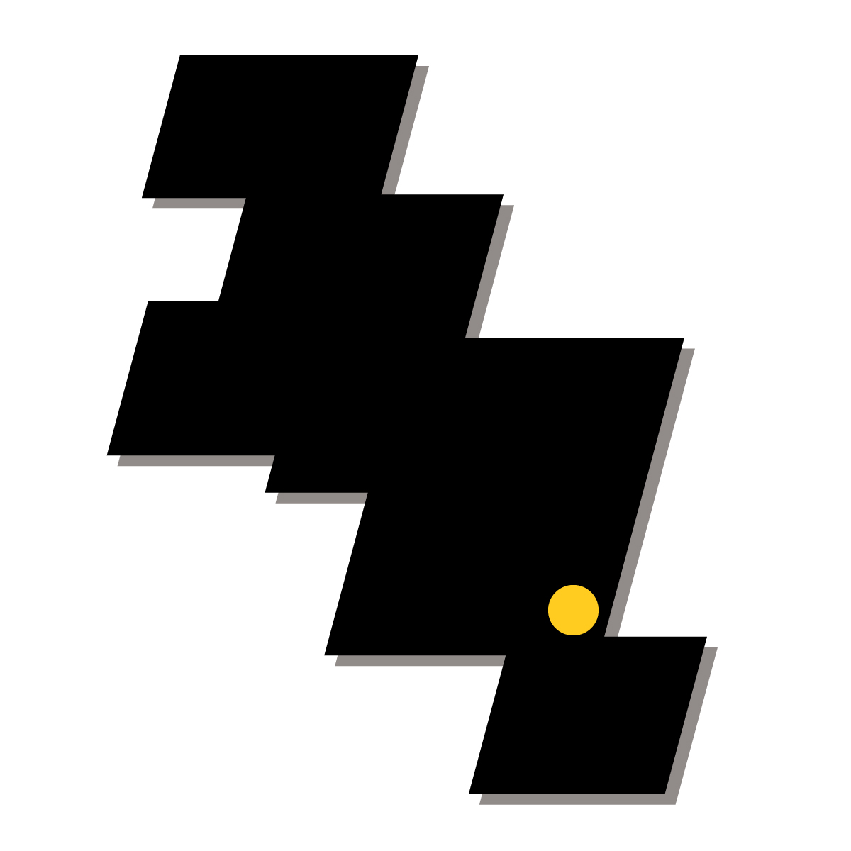 京都府の無料フリーイラスト｜簡易・県庁あり・四角斜め(黒)