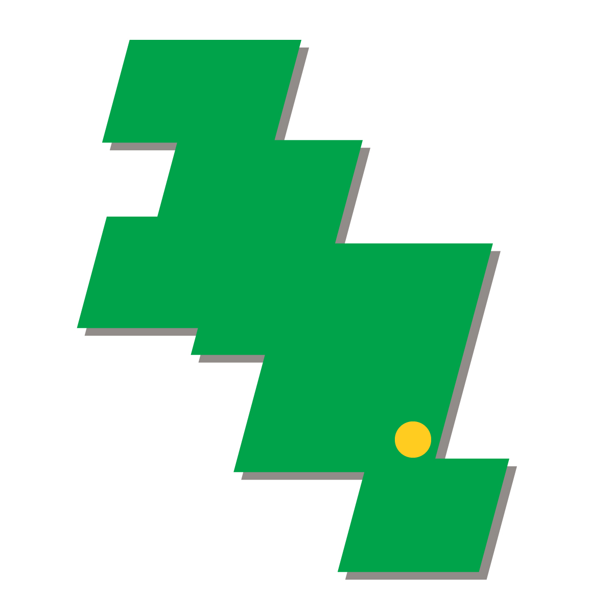 京都府の無料フリーイラスト｜簡易・県庁あり・四角斜め(緑)