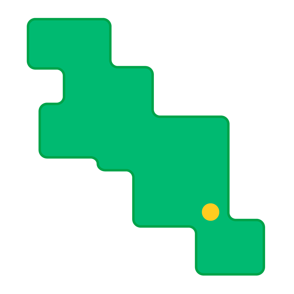 京都府の無料フリーイラスト｜簡易・県庁あり・角丸(緑)