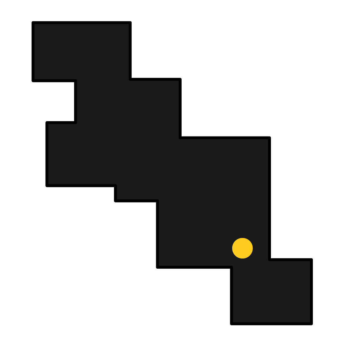 京都府の無料フリーイラスト｜簡易・県庁あり・四角(黒)