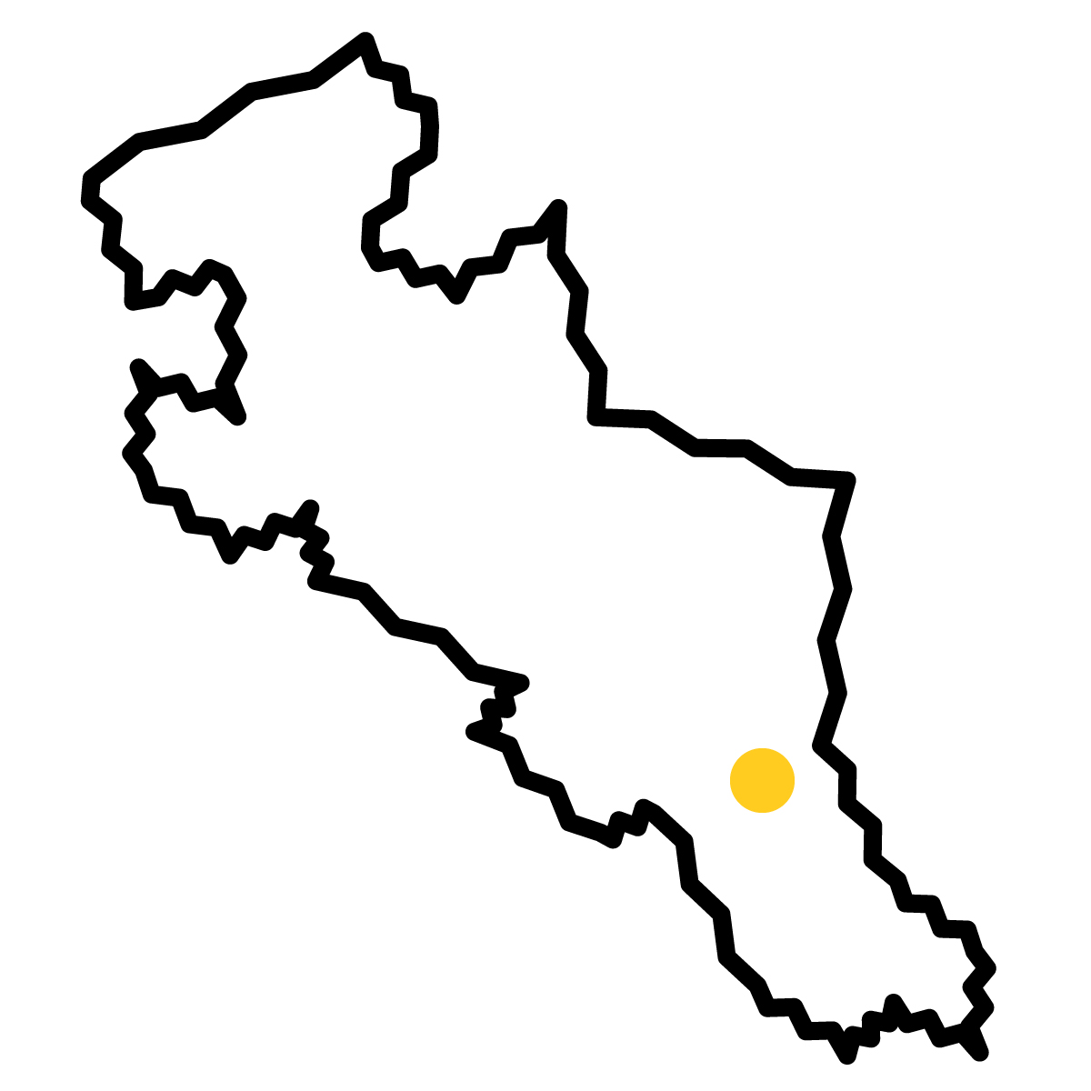 京都府の無料フリーイラスト｜簡易・県庁あり・ジグザグ(黒)