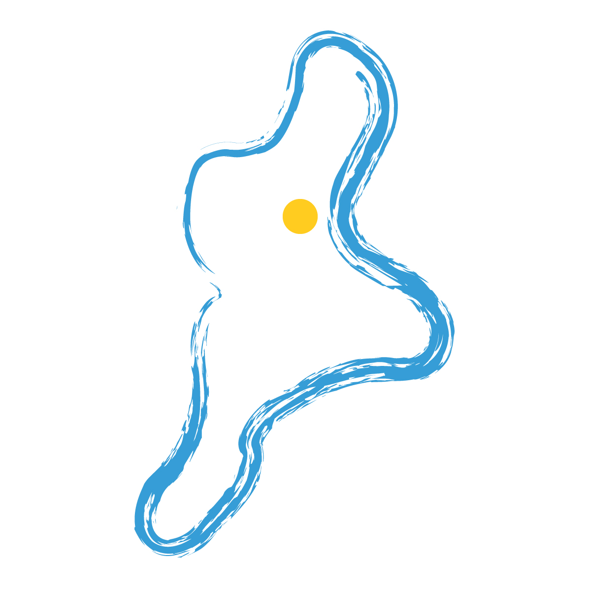 三重県の無料フリーイラスト|簡易・県庁あり・毛筆(青)