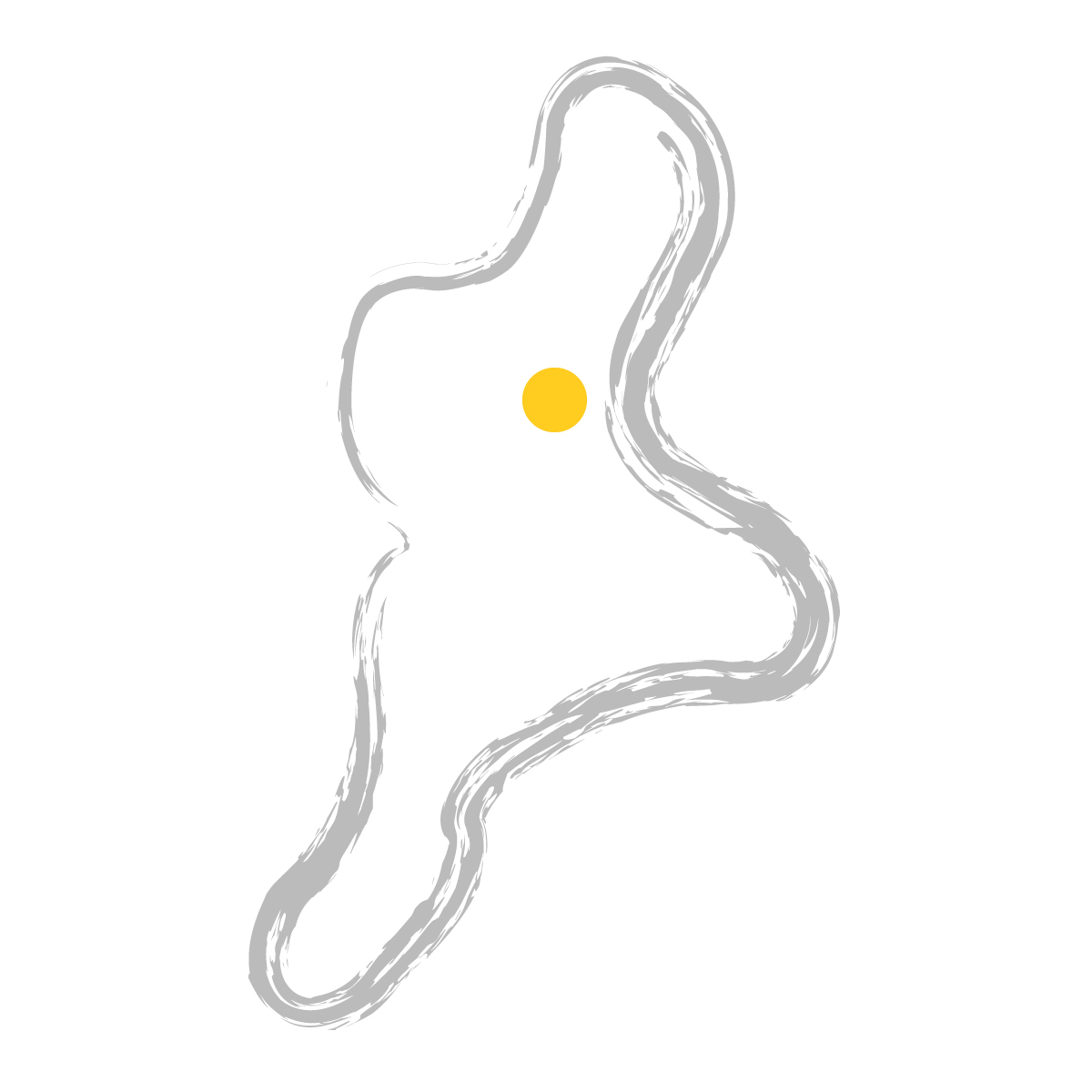 三重県の無料フリーイラスト|簡易・県庁あり・毛筆(グレー)
