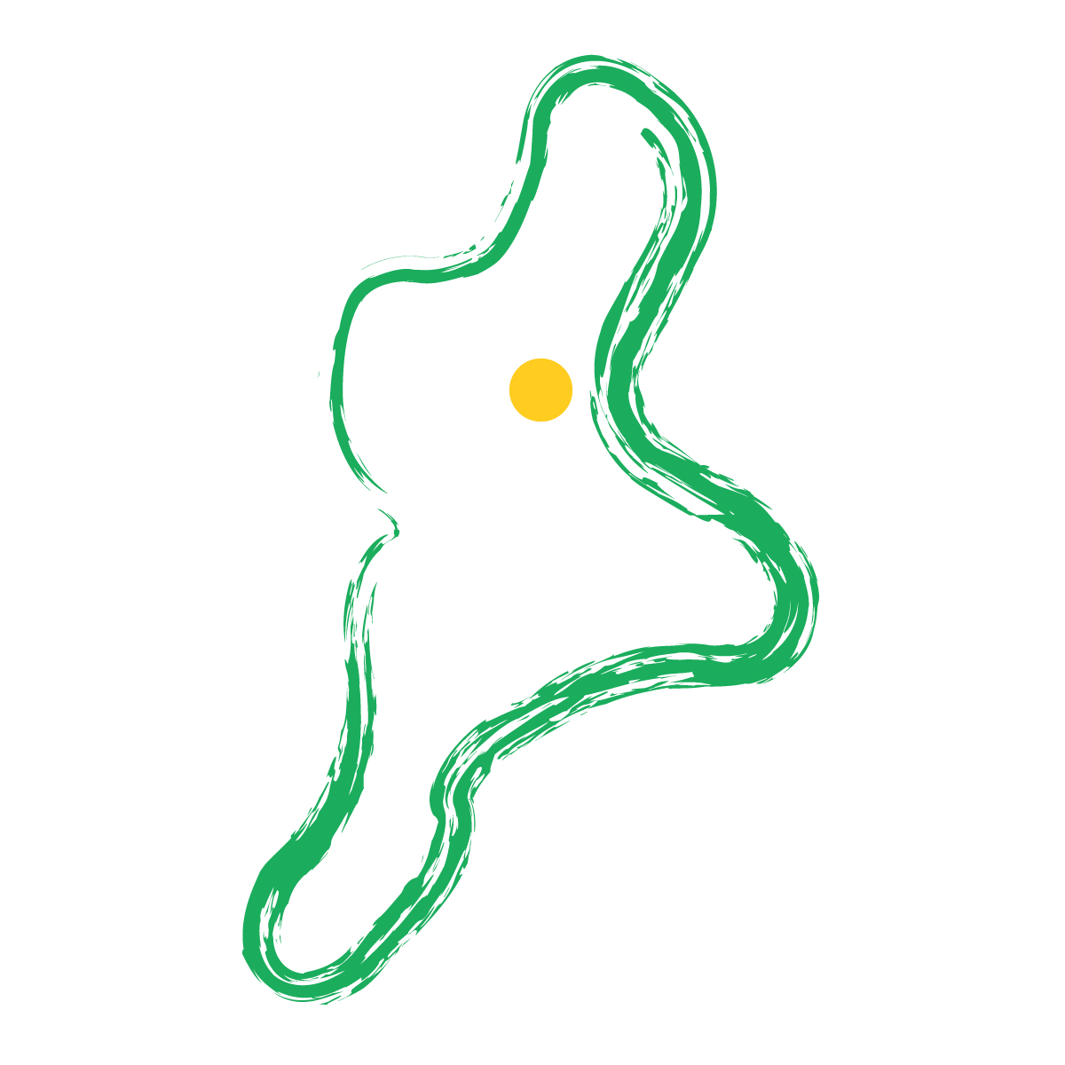 三重県の無料フリーイラスト|簡易・県庁あり・毛筆(緑)