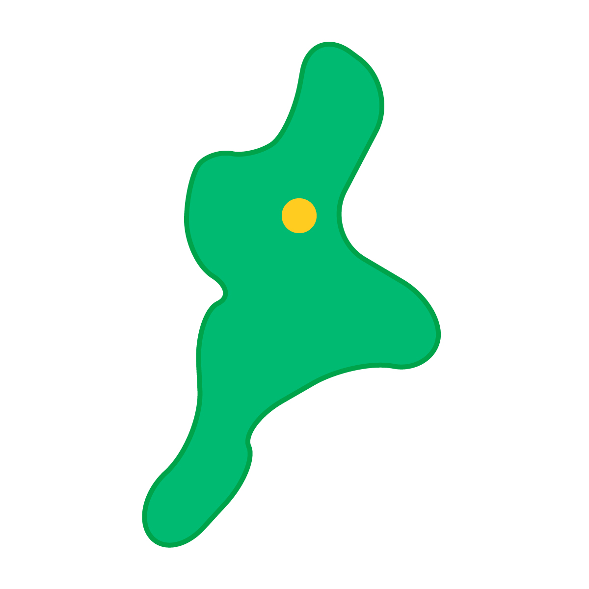 三重県の無料フリーイラスト|簡易・県庁あり・曲線(緑)