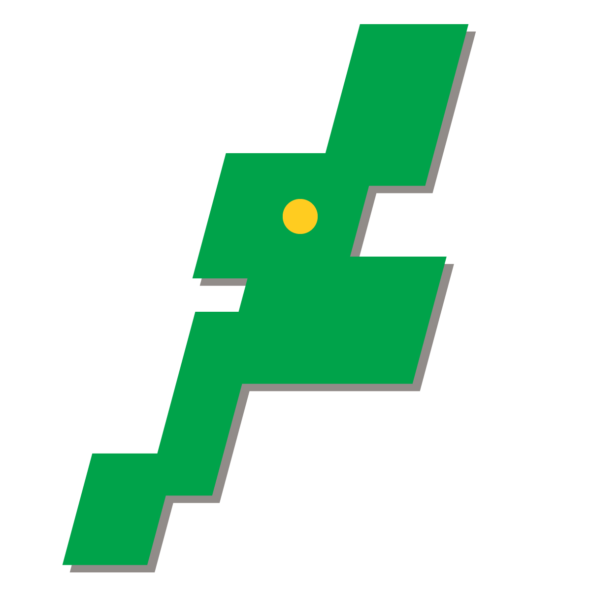 三重県の無料フリーイラスト|簡易・県庁あり・四角斜め(緑)