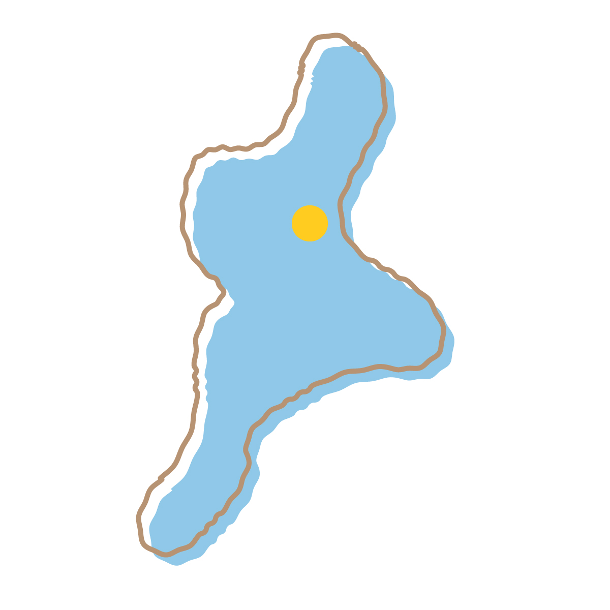 三重県の無料フリーイラスト｜簡易・県庁あり・イラスト風(青)