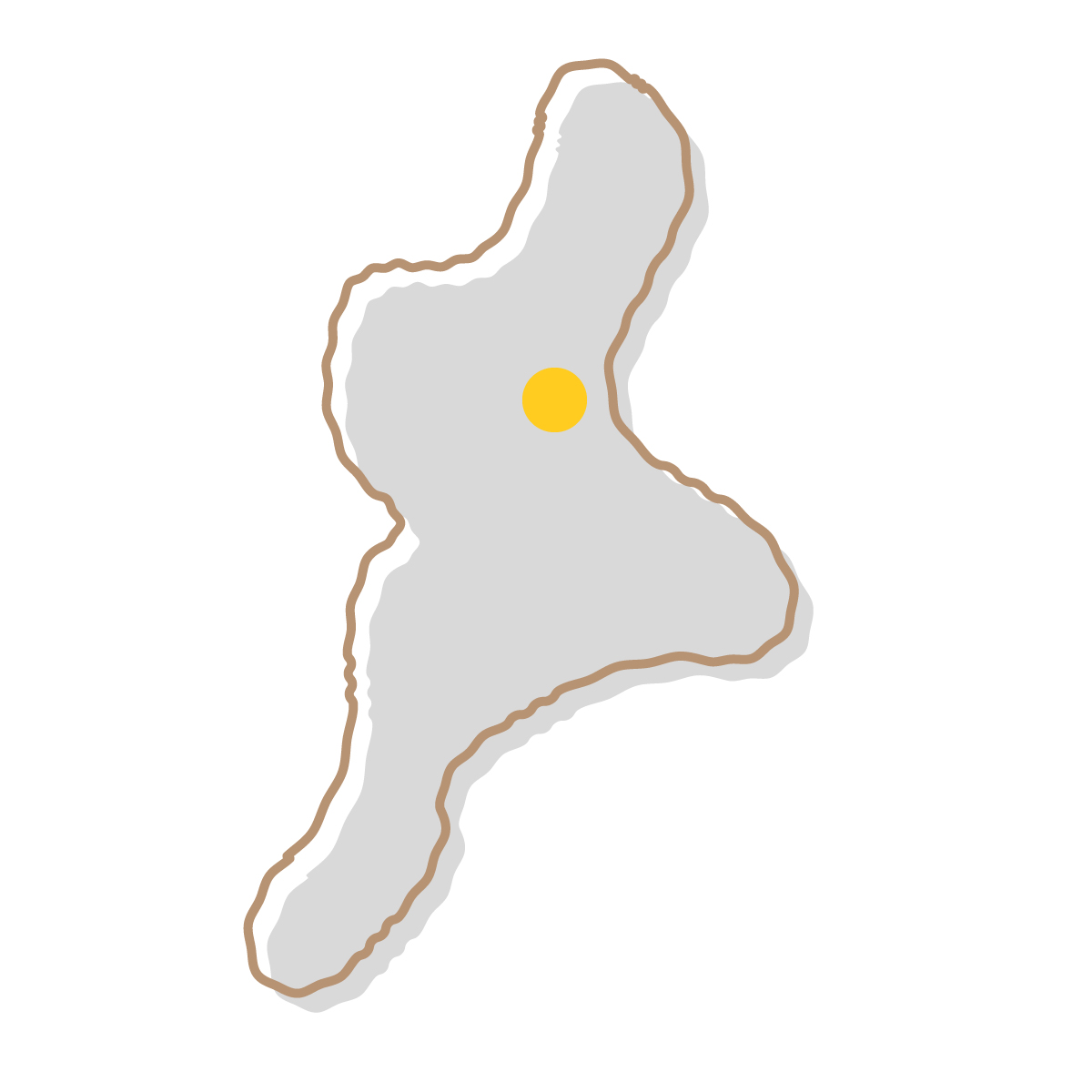 三重県の無料フリーイラスト｜簡易・県庁あり・イラスト風(グレー)