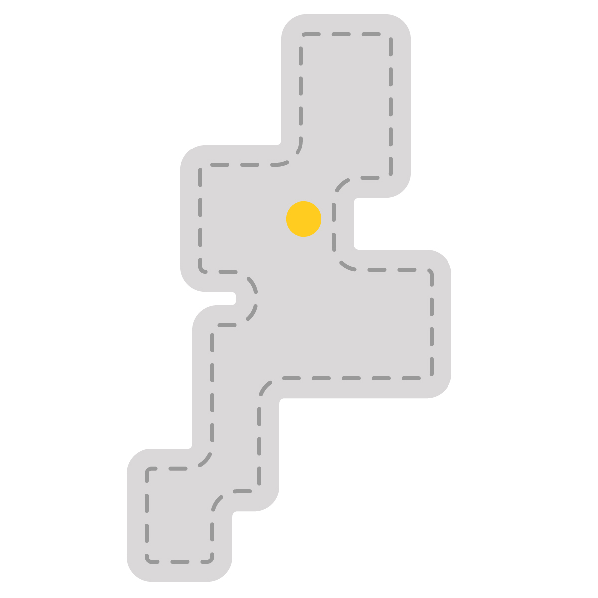 三重県の無料フリーイラスト|簡易・県庁あり・角丸ステッチ(グレー)