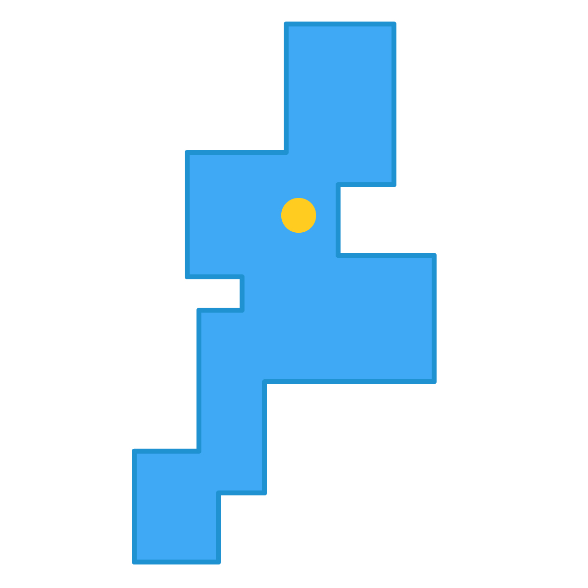 三重県の無料フリーイラスト｜簡易・県庁あり・四角(青)