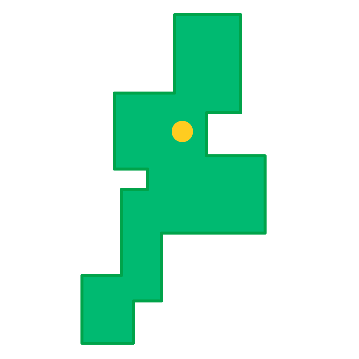 三重県の無料フリーイラスト｜簡易・県庁あり・四角(緑)