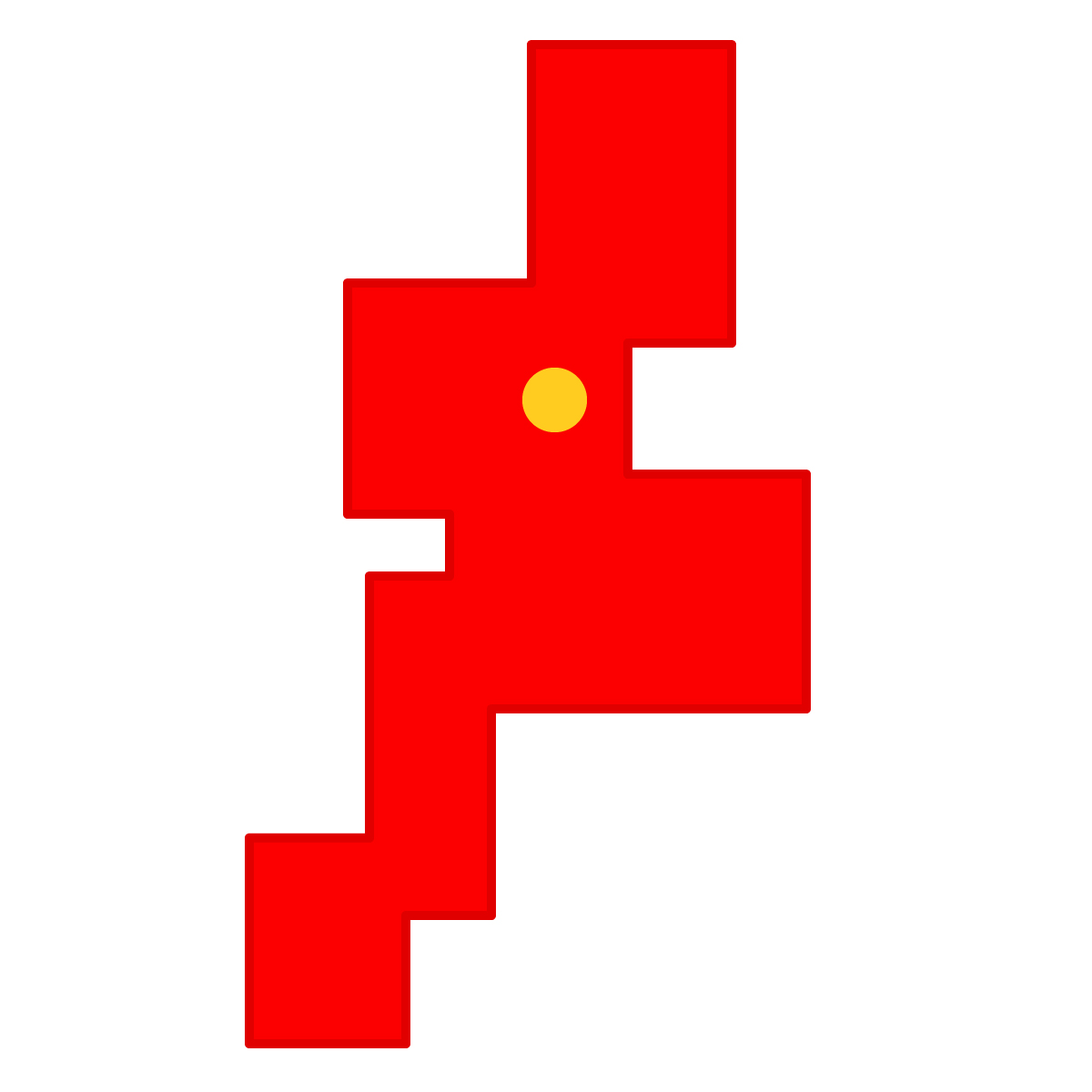三重県の無料フリーイラスト|簡易・県庁あり・四角(赤)
