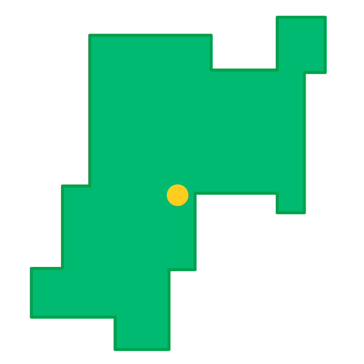 宮城県の無料フリーイラスト｜簡易・県庁あり・四角(緑)