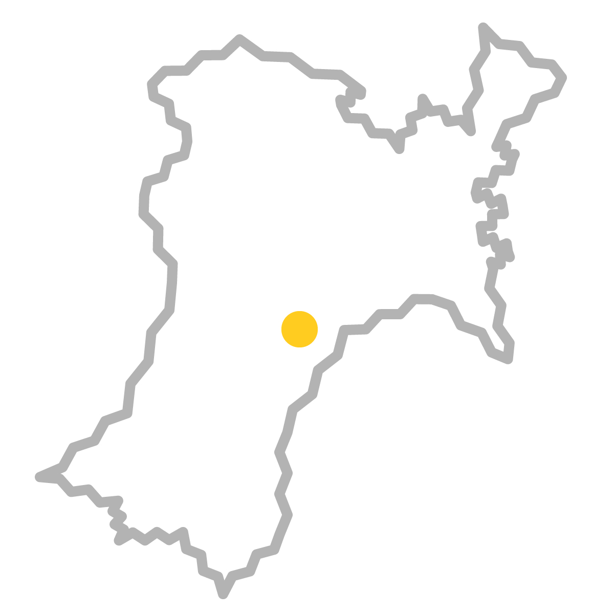 宮城県の無料フリーイラスト|簡易・県庁あり・ジグザグ(グレー)