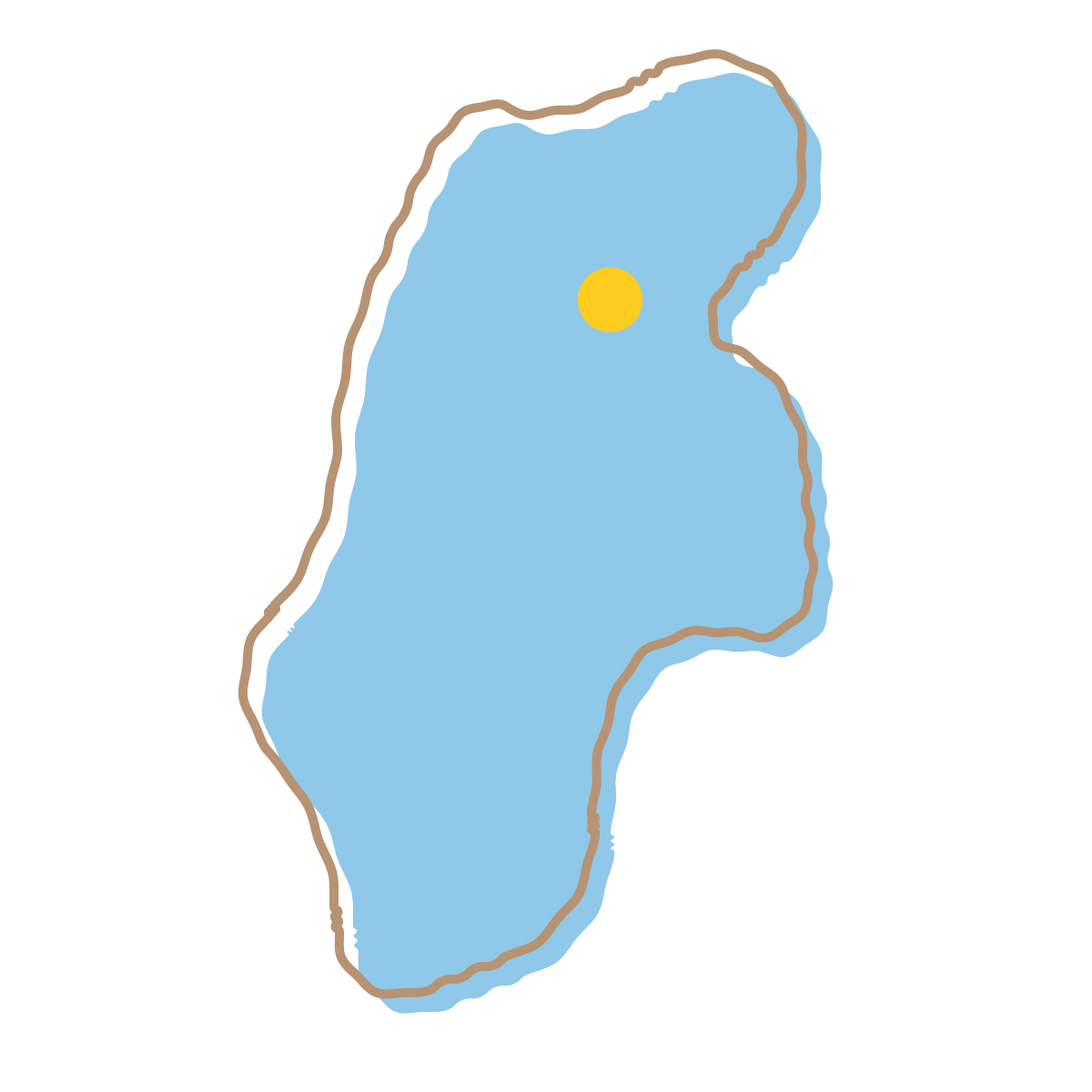 長野県の無料フリーイラスト|簡易・県庁あり・イラスト風(青)