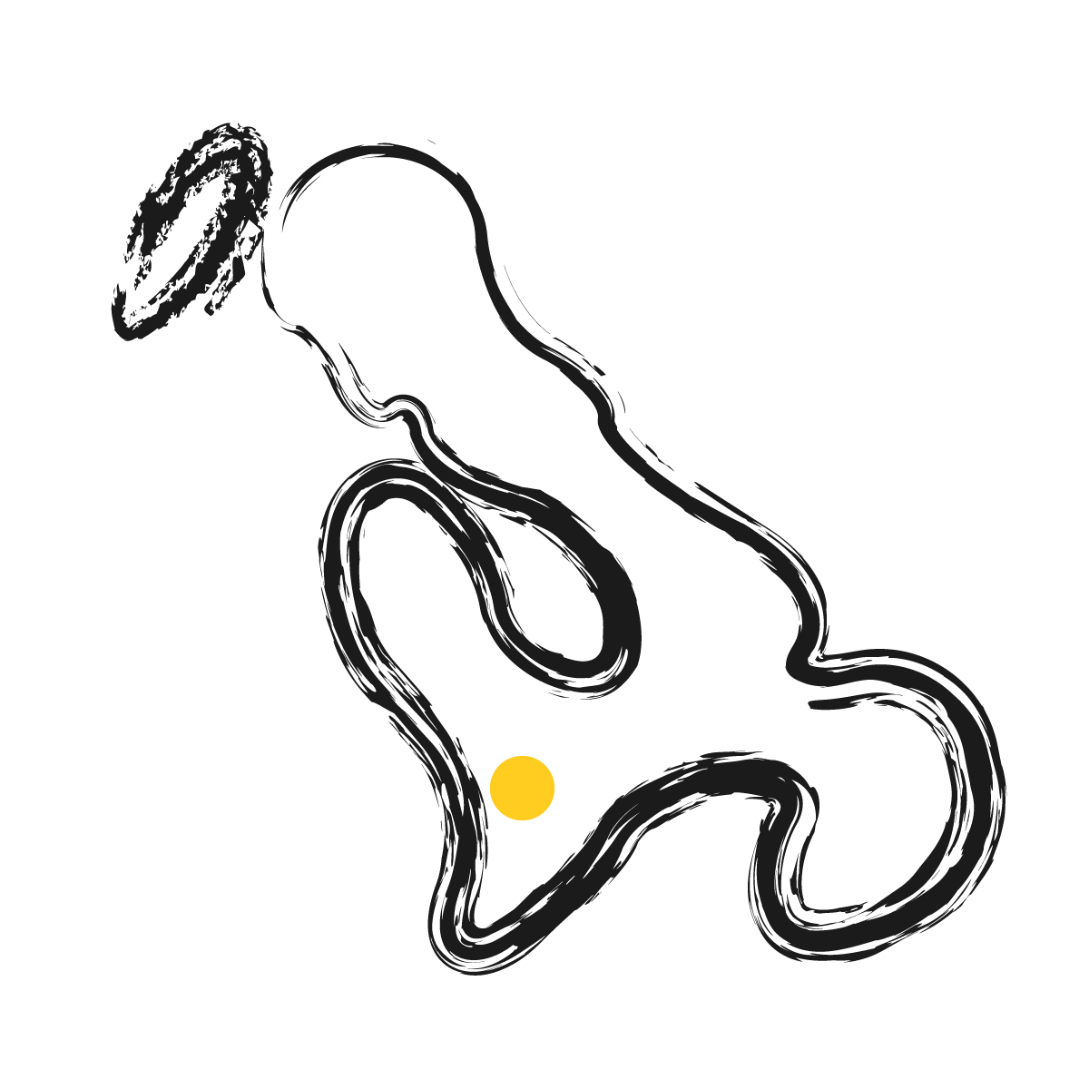 長崎県の無料フリーイラスト｜簡易・県庁あり・毛筆(黒)