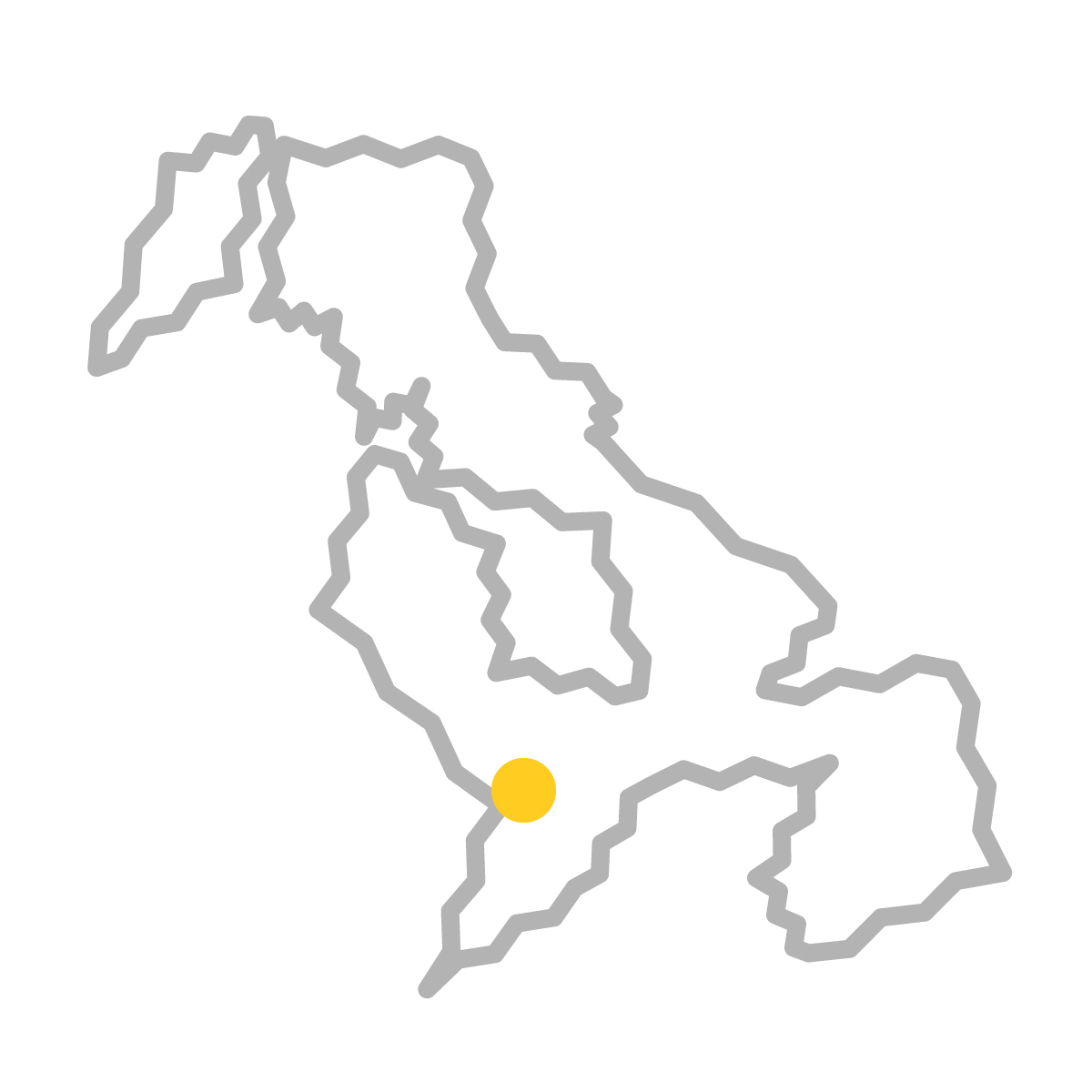 長崎県の無料フリーイラスト|簡易・県庁あり・ジグザグ(グレー)