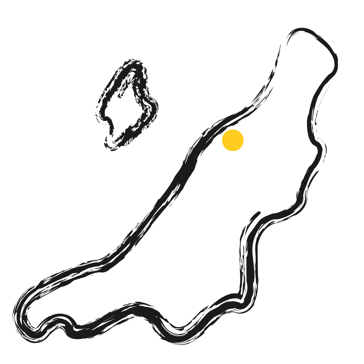 新潟県の無料フリーイラスト|簡易・県庁あり・毛筆(黒)