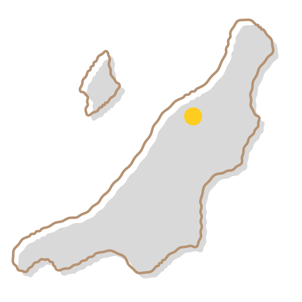 新潟県の無料フリーイラスト|簡易・県庁あり・イラスト風(グレー)