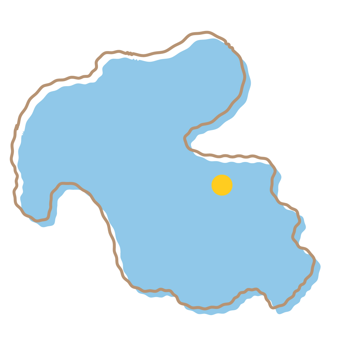大分県の無料フリーイラスト|簡易・県庁あり・イラスト風(青)