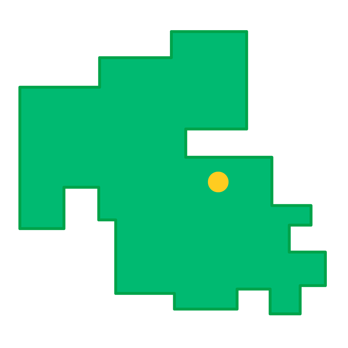 大分県の無料フリーイラスト|簡易・県庁あり・四角(緑)