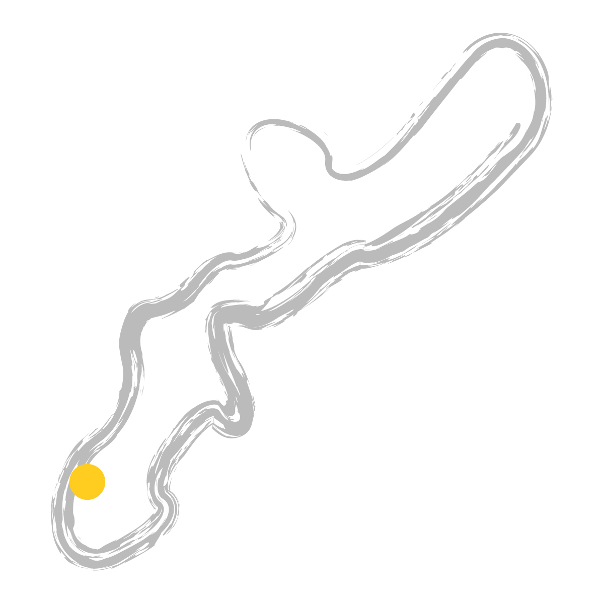 沖縄県の無料フリーイラスト|簡易・県庁あり・毛筆(グレー)