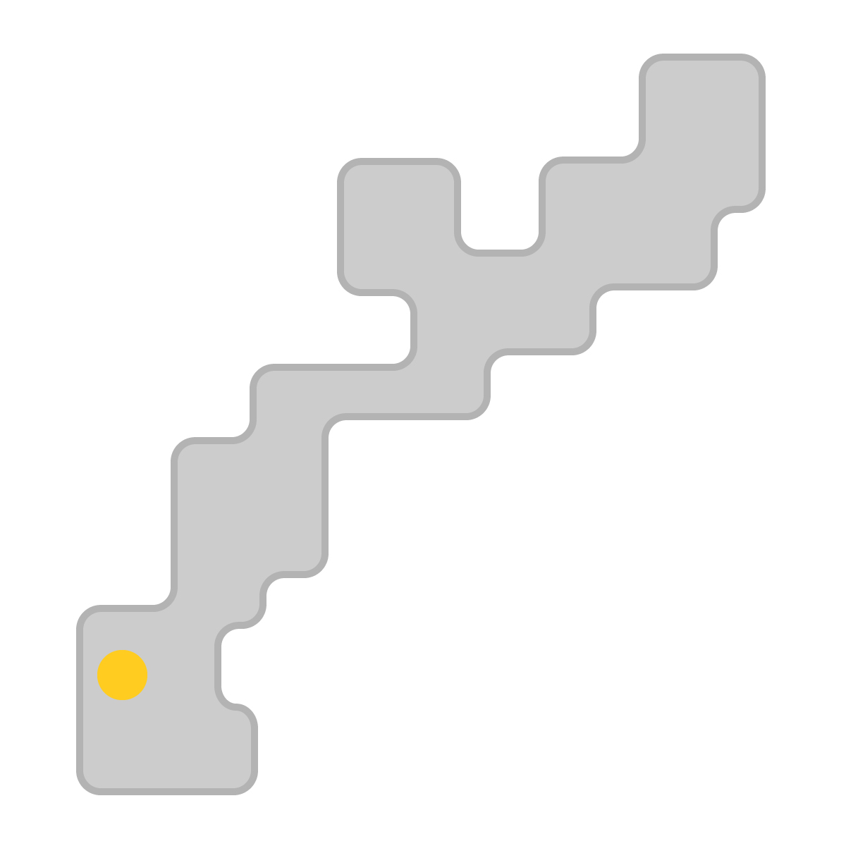 沖縄県の無料フリーイラスト|簡易・県庁あり・角丸(グレー)