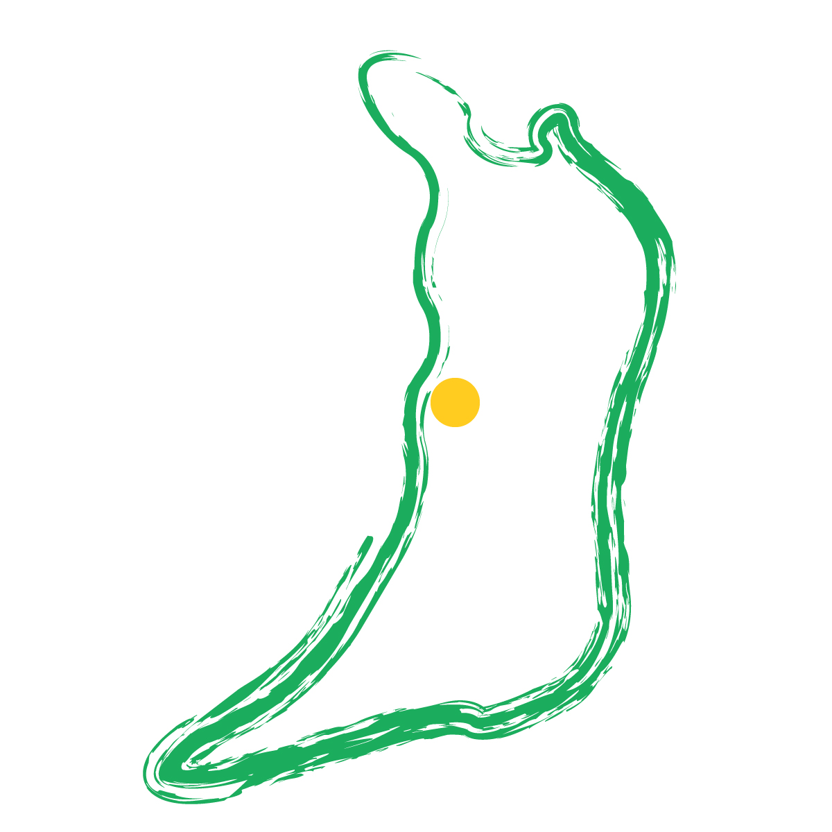 大阪府の無料フリーイラスト|簡易・県庁あり・毛筆(緑)