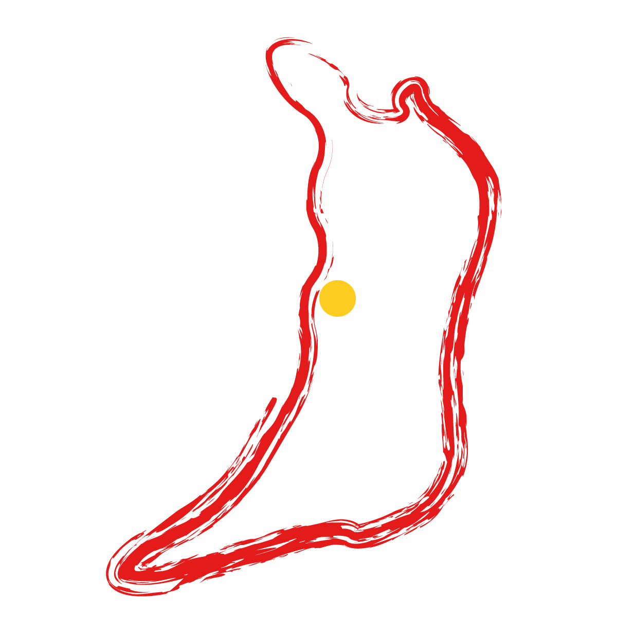 大阪府の無料フリーイラスト|簡易・県庁あり・毛筆(赤)