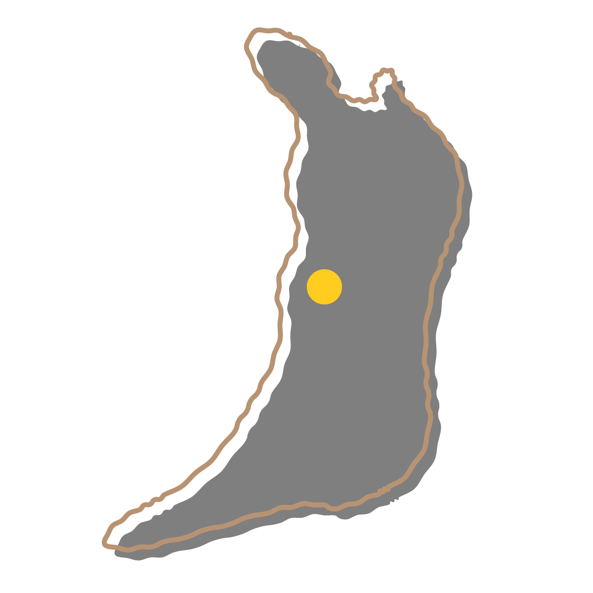 大阪府の無料フリーイラスト｜簡易・県庁あり・イラスト風(黒)