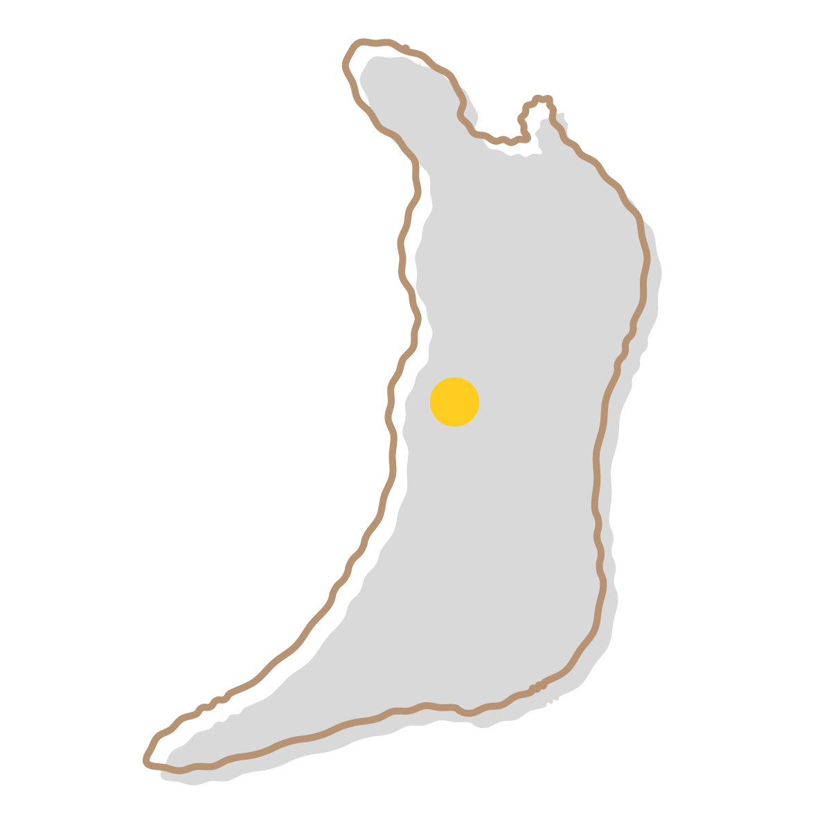 大阪府の無料フリーイラスト|簡易・県庁あり・イラスト風(グレー)