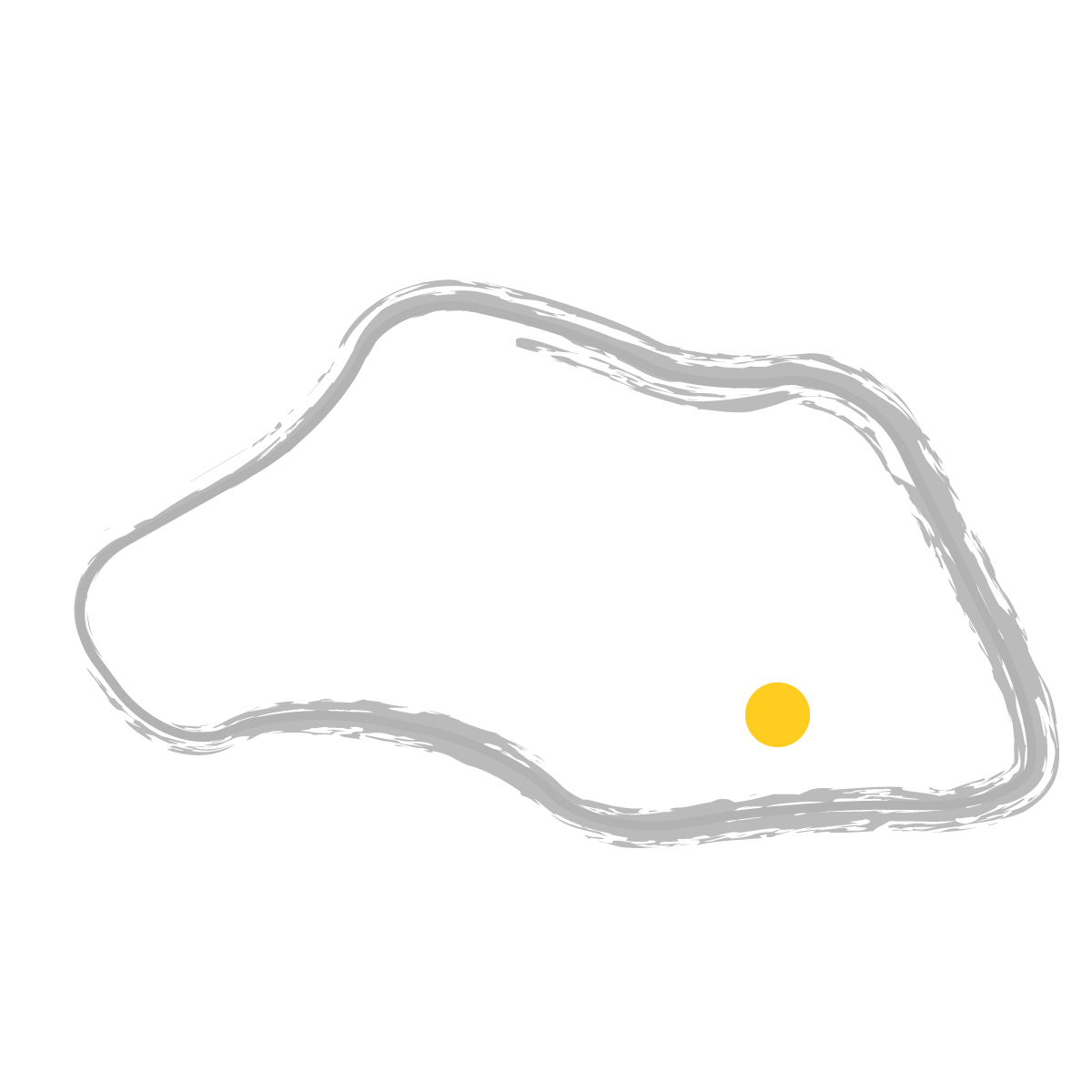 埼玉県の無料フリーイラスト｜簡易・県庁あり・毛筆(グレー)